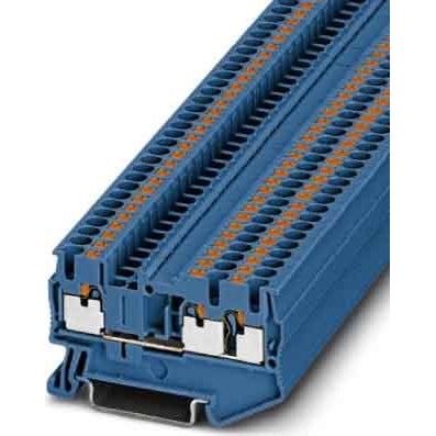 Phoenix Contact - Durchgangs-Reihenklemme Durchgangsreihenklemme PT 2,5-TWIN BU 0,14-4qmm, 5,2mm, bl