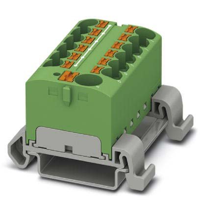 Phoenix Contact - Durchgangs-Reihenklemme Verteilerblock PTFIX10/12X4-NS35AGN − 8 Stück