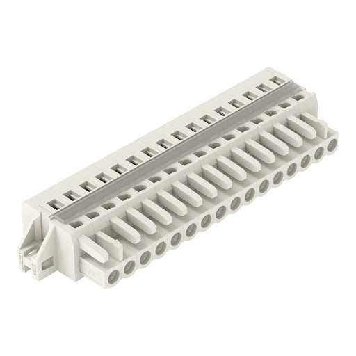 WAGO - Kabelsteckverbinder für Leiterplattensteckverbinder 1-Leiter-Federleiste 721-116/027-000 CAGECLAMP 2,5mm²,lgr − 10 Stück