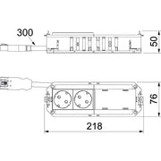OBO Bettermann - Gerätebecher/Geräteträger für Unterflursystem Universalträger connect UTC4 W OR2 208x76x45
