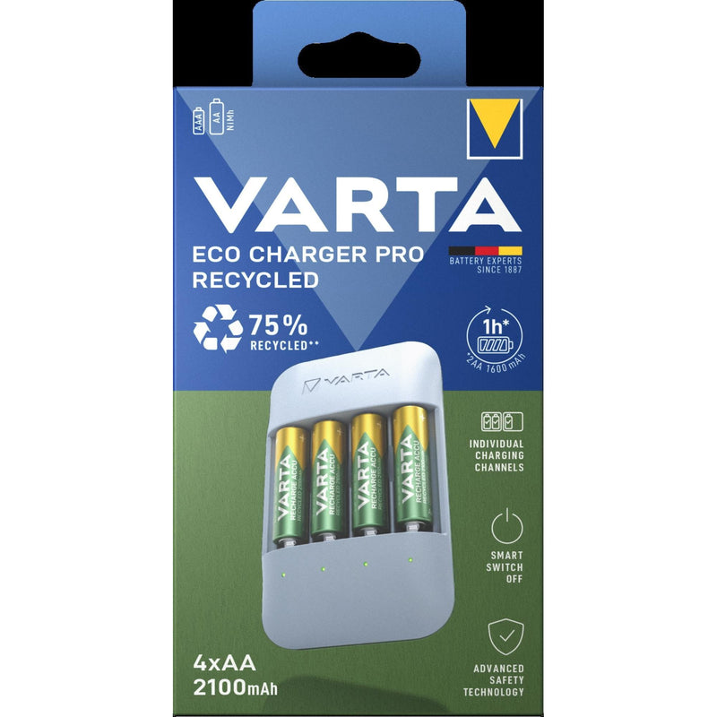 Varta Cons.Varta - Universal-Ladegerät VARTA Eco Charger Pro Recycled 2100mAh 4x AA 56816