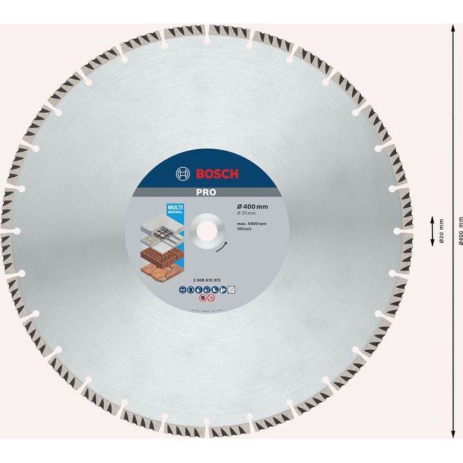 Bosch - Trenn-/Schleifscheibe PRO Multi Material 2608615072 Diamanttrennscheibe