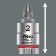 Wera - Kreuzschlitzschrauben-Einsatz für Steckschlüssel Zyklop Bit-Nuss 05003350001 PH 1x28,0