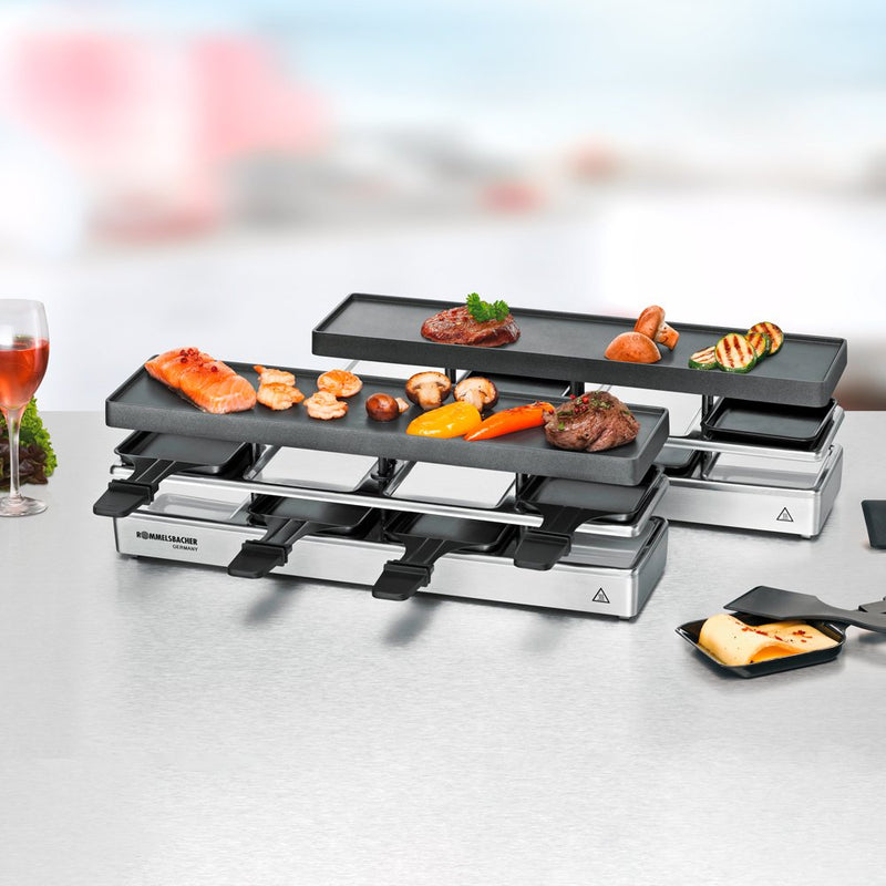 Rommelsbacher - Raclette 8er RC 1600 eds 4+4 KombiSet − 2 Stück