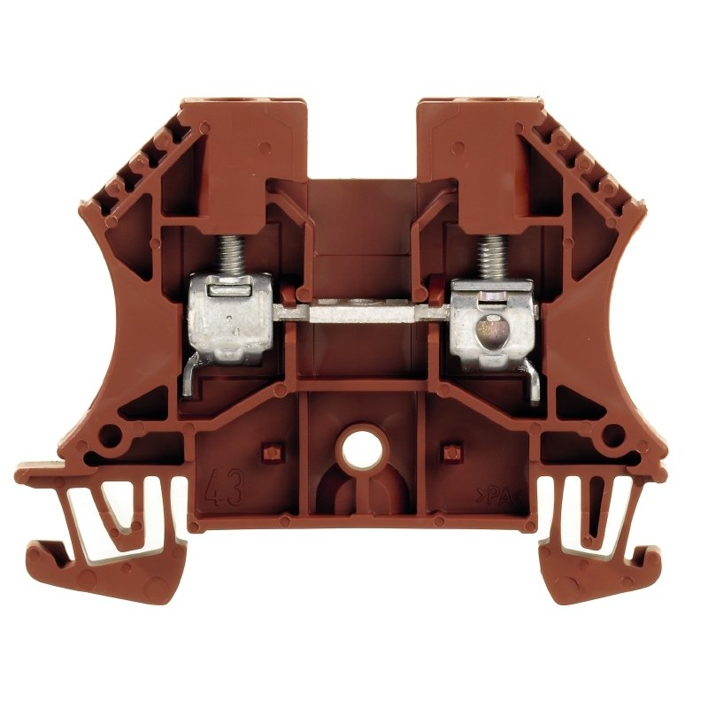 Weidmüller - Durchgangs-Reihenklemme Klemme WDU 4 BR Schraubanschl.,4mm² − 100 Stück