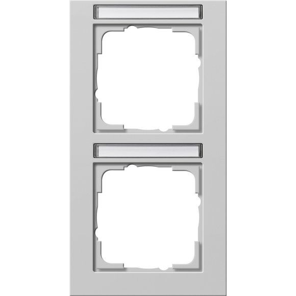 Gira - Abdeckrahmen 2-f. 110237 senkr.BSF grau