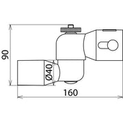 DEHN - Zubehör/Ersatzteile für Sicherheitsgeräte Saugrohrwinkel SRW V MS D 40 mm verstellbar