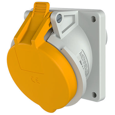 Mennekes - CEE-Anbausteckdose (IEC 60309) Anbaudose schräg 3110 32A,3p,4h,110V,IP44