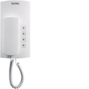 Elcom - Innenstation für Türkommunikation Audio-Haustelefon BHT-200 ws i2-Bus, weiß