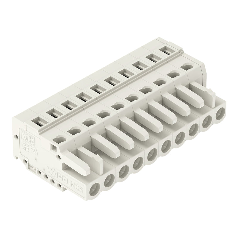WAGO - Kabelsteckverbinder für Leiterplattensteckverbinder 1-Leiter-Federleiste 721-110/026-000 CAGECLAMP 2,5mm²,lgr − 50 Stück