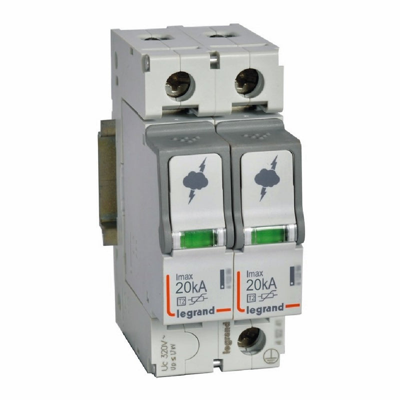 Legrand - Überspannungsableiter für Energietechnik/Stromversorgung Überspannungsableiter Legrand 412221 2+0SchaltungImax20kA