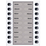 TCS Tür Control - Montageelement für Türstation Audioaußenstation 2-reihig PET18-WS/04 Erw.18 Tasten AP ws