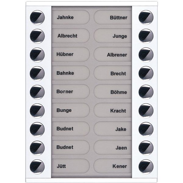 TCS Tür Control - Montageelement für Türstation Audioaußenstation 2-reihig PET18-WS/04 Erw.18 Tasten AP ws