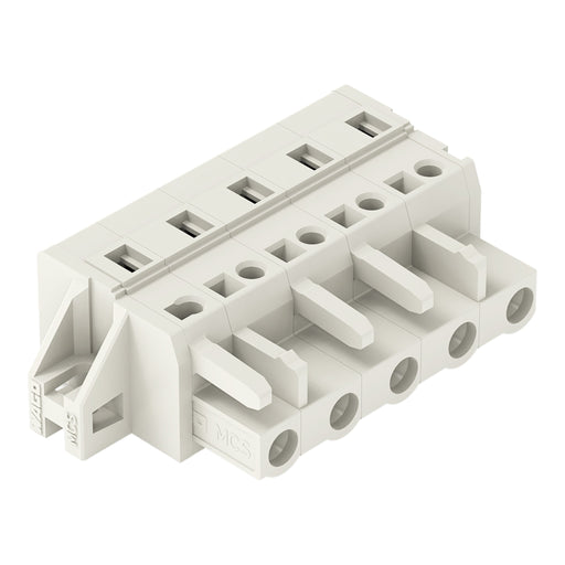 WAGO - Kabelsteckverbinder für Leiterplattensteckverbinder 1-Leiter-Federleiste 721-205/031-000 CAGECLAMP 2,5mm²,lgr − 50 Stück