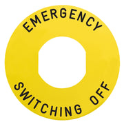 Schneider Electric - Bezeichnungsschild für Befehlsgeräte Schild D60mm ZBY9360 f. Not-Aus-Taster − 10 Stück