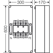 Hensel - Sicherungskasten Sicherungsgehäuse Mi 4452 1xNH2 3p. 400A+PE+N