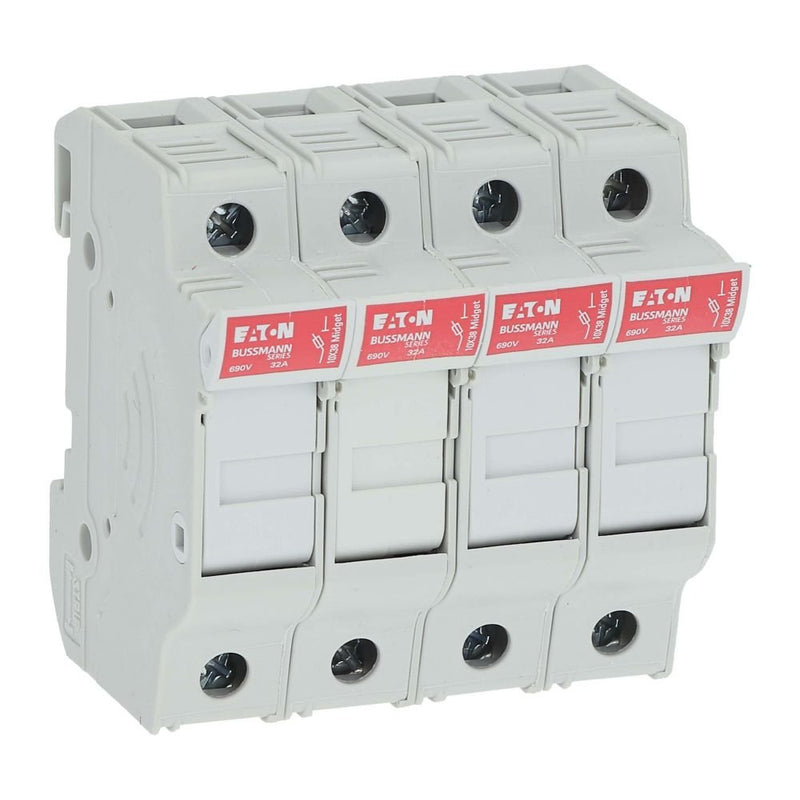 Eaton - Halter für zylindrische Sicherung Sicherungshalter Niedersp. 4P 10X38MF#CHM4DIU 32A AC 690V − 3 Stück