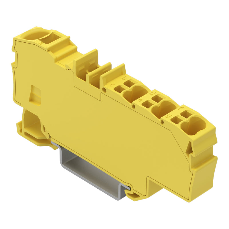 WAGO - Durchgangs-Reihenklemme Verteilerklemme 2006-8036 1x6mm²/6x1,5mm²,gelb − 12 Stück