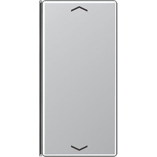 Jung - Abdeckung/Bedienelement für Installationsschalterprogramme Taste 2-fach alu A 402 TSAP AL mit Symbolen − 1 Stück