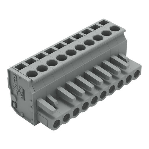 WAGO - Kabelsteckverbinder für Leiterplattensteckverbinder 1-Leiter Federleiste 232-210/026-000 CAGECLAMP 2,5mm²,gr − 50 Stück