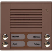 TCS Tür Control - Türstation für Türkommunikation Audioaußenstation 2-reihig PES04-EB/04 4 Tasten AP bronze