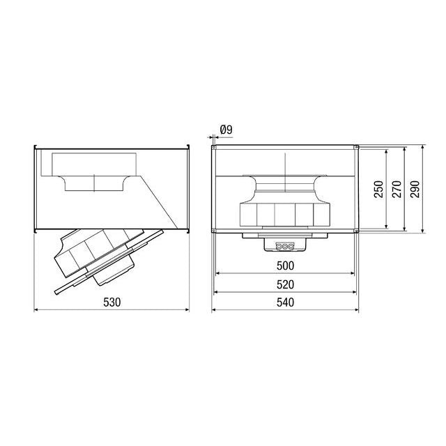 Maico - Ventilator für Kanaleinbau Kanalventilator DPK 22 EC EC-Motor,1Ph,500x250