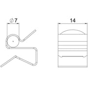 OBO Bettermann - Befestigungsklammer Trägerklammer SCC 4-7,5 D7 für Kabel, 6-7mm − 100 Stück