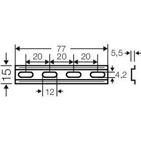 Hensel - Tragschiene DK TS 04 15mm für KF04