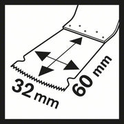 Bosch - Blatt für Oszillierer Tauchsägebl Starlock 2609256D55 PAIZ 32 EPC,60x32mm