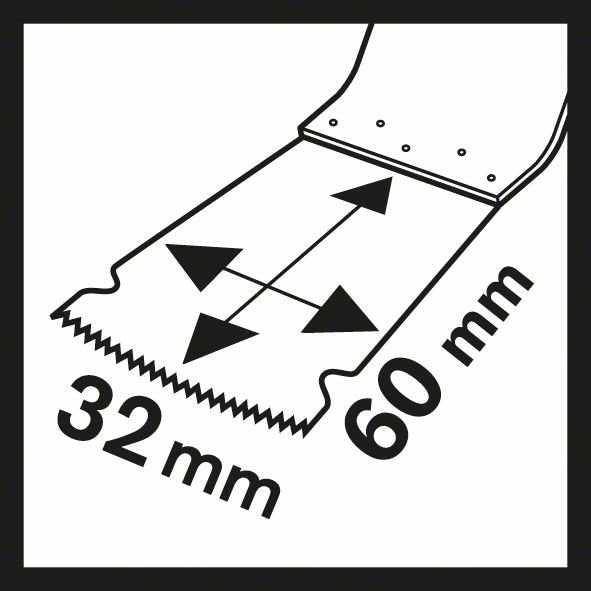 Bosch - Blatt für Oszillierer Tauchsägebl Starlock 2609256D55 PAIZ 32 EPC,60x32mm