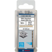 Bosch - Bohrer PRO Stainless Steel HSS-Co 2608588093 (VE10) Spiralbohrer 4,3 x