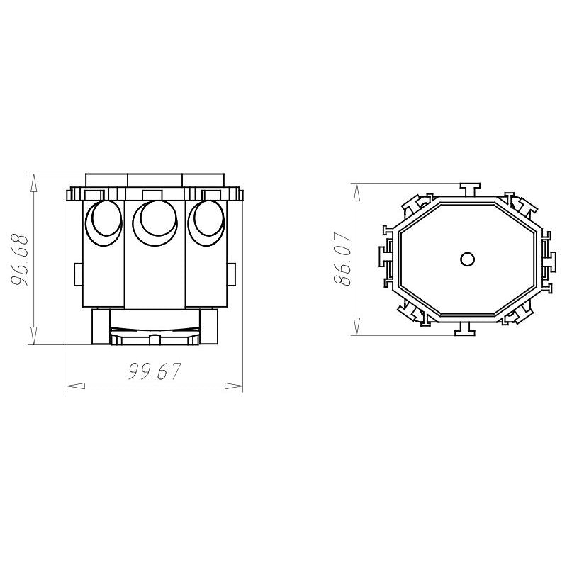 Kaiser - Dose, Gehäuse für Montage in der Wand/Decke Decken-Verbindungsdose 1265-12 2-tlg.Auslass D=35mm