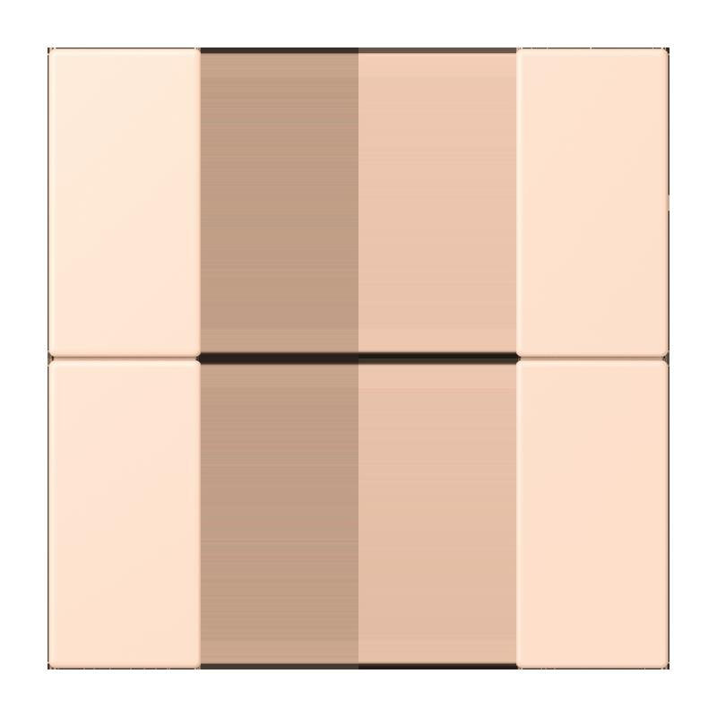 Jung - Abdeckung/Bedienelement für Installationsschalterprogramme Tastensatz 2fach LC 502 TSA 228 rose pale