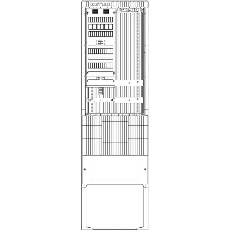 ABN - Zähler-Komplettschrank Zähleranschlusssäule SZ205AL0400 SAS APZ 4pol