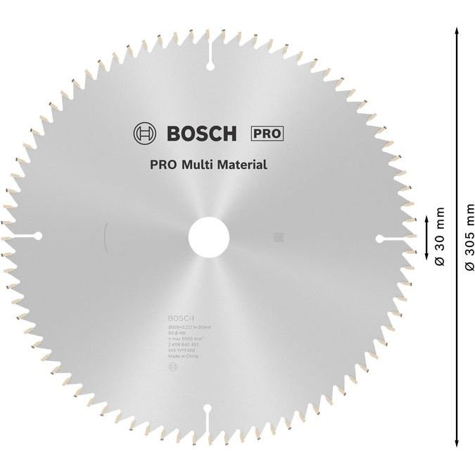 Bosch - Kreissägeblatt PRO Multi Material 2608640452 Kreissägeblatt 305 x