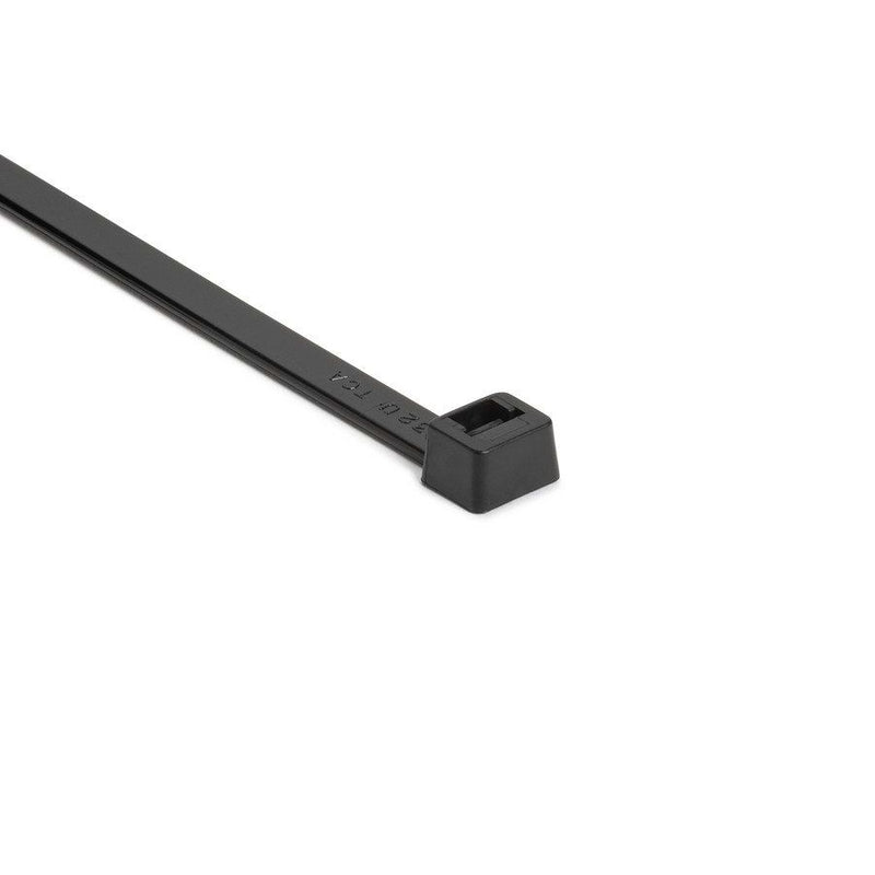 HellermannTyton - Kabelbinder T120R-W-BK-C1(MIL) 7,6x390 sw − 100 Stück
