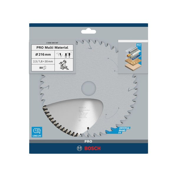 Bosch - Kreissägeblatt PRO Multi Material 2608640447 Kreissägeblatt 216 x
