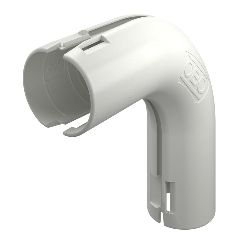 OBO Bettermann - Bogen für Installationsrohre Quick-Pipe-Bogen 3000 BMS M25 RW 90 Grad − 5 Stück