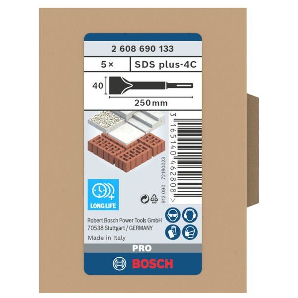Bosch - Maschinenmeißel PRO SDS plus-4C 2608690133 Spatmeißel 40 x 250