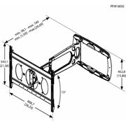 Vogels - Halterung für Audio-/Videosysteme Display Wandhalterung PFW6850 sw dreh-/neigbar,45kg