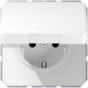 Jung - Steckdose SCHUKO-Steckdose 16A 250V CD 1520 NBFKL WW Klappdeckel