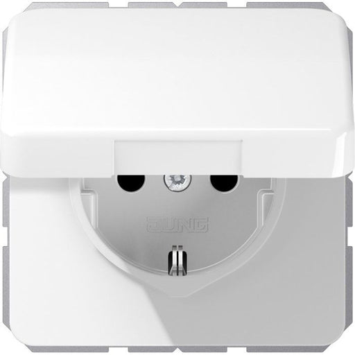 Jung - Steckdose SCHUKO-Steckdose 16A 250V CD 1520 NBFKL WW Klappdeckel