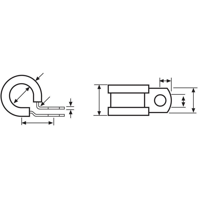 HellermannTyton - Befestigungsschelle für Kabel/Rohre Befestigungsschelle ALU7C-ALU-NABK − 100 Stück