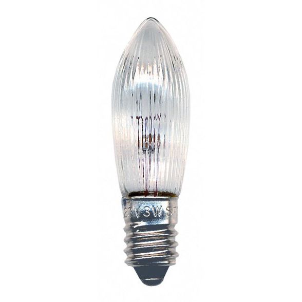 Scharnberger+Hasenbein - Allgebrauchsglühlampe Kerzenform Riffelkerze 13,5x45mm 57186 (VE3) E10 8V 3W Strombr
