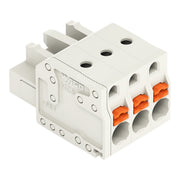 WAGO - Kabelsteckverbinder für Leiterplattensteckverbinder Federleiste 2721-103/026-000 3pol., 5mm, l-grau − 100 Stück