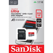 Sandisk - Speichermedium digital microSDXC Card 512GB SDSQUAC-512G-GN6MA Sandisk,Ultra,Class
