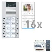TCS Tür Control - Türsprech-Set Videosprechanlgenset color PVE16160-0010 16 Tasten AP,Freispr