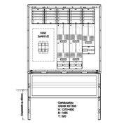 GSAB Elektrotechnik - Zähler-Komplettschrank Zähleranschlußsäule 02.00.1P51HAK2 5 ZP, m. HAK NH2