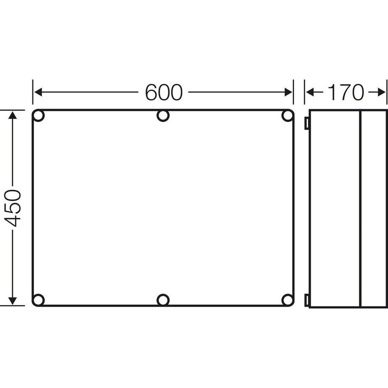 Hensel - Leergehäuse Mi 0601 EB-Maße 575x425x146