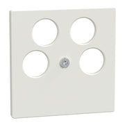 Merten - Einsatz/Abdeckung für Kommunikationstechnik Zentralplatte pws/gl 296519 f.Antenn.Dose 4Loch